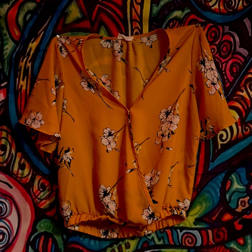 stunning floral blouse lightly worn